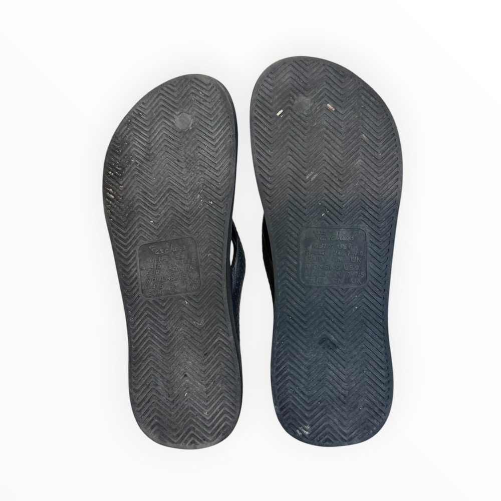 Archies Arch Support Flip Flops Black Orthotic Sandals Womens 9 Mens 8 - Picture 8 of 8